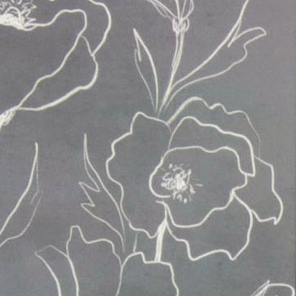 Set Of Two Gray Poppies Sketch White Framed Print Wall Art HomeRoots