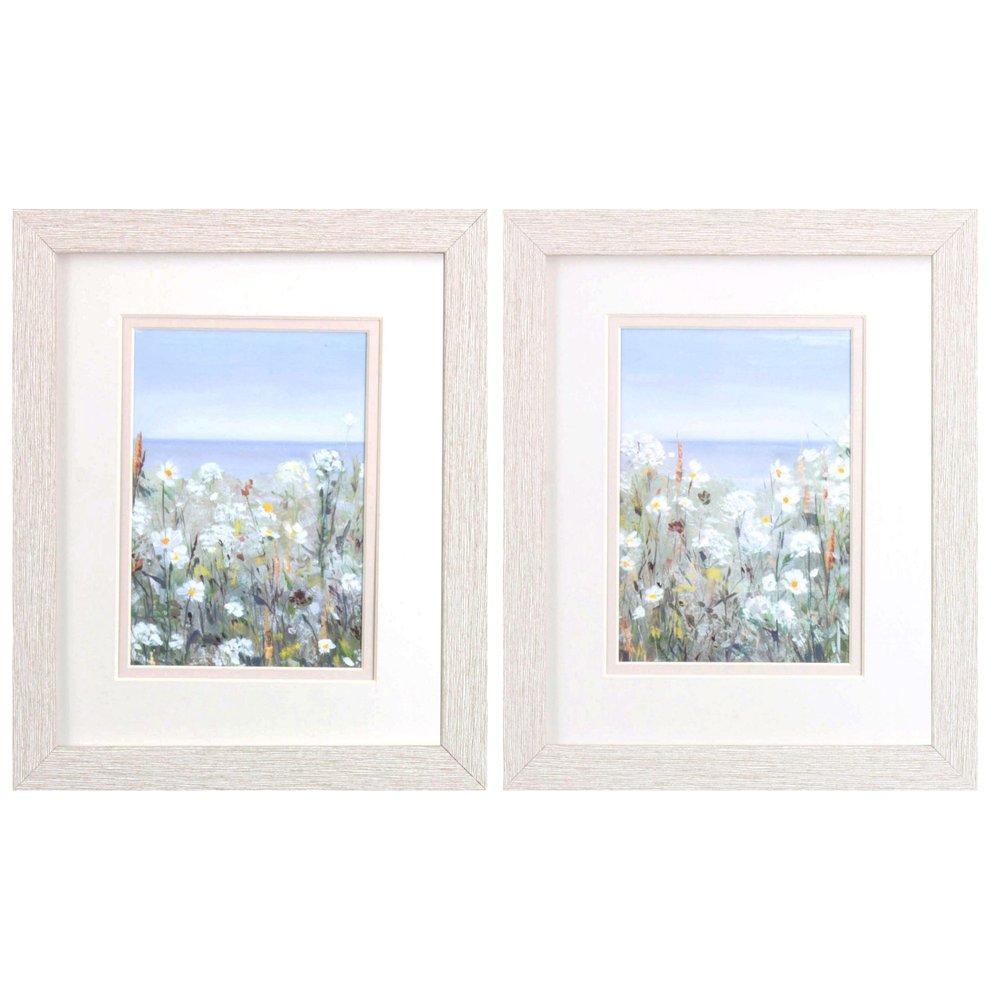 Set Of Two Wild Sea Breeze White Framed Print Wall Art HomeRoots
