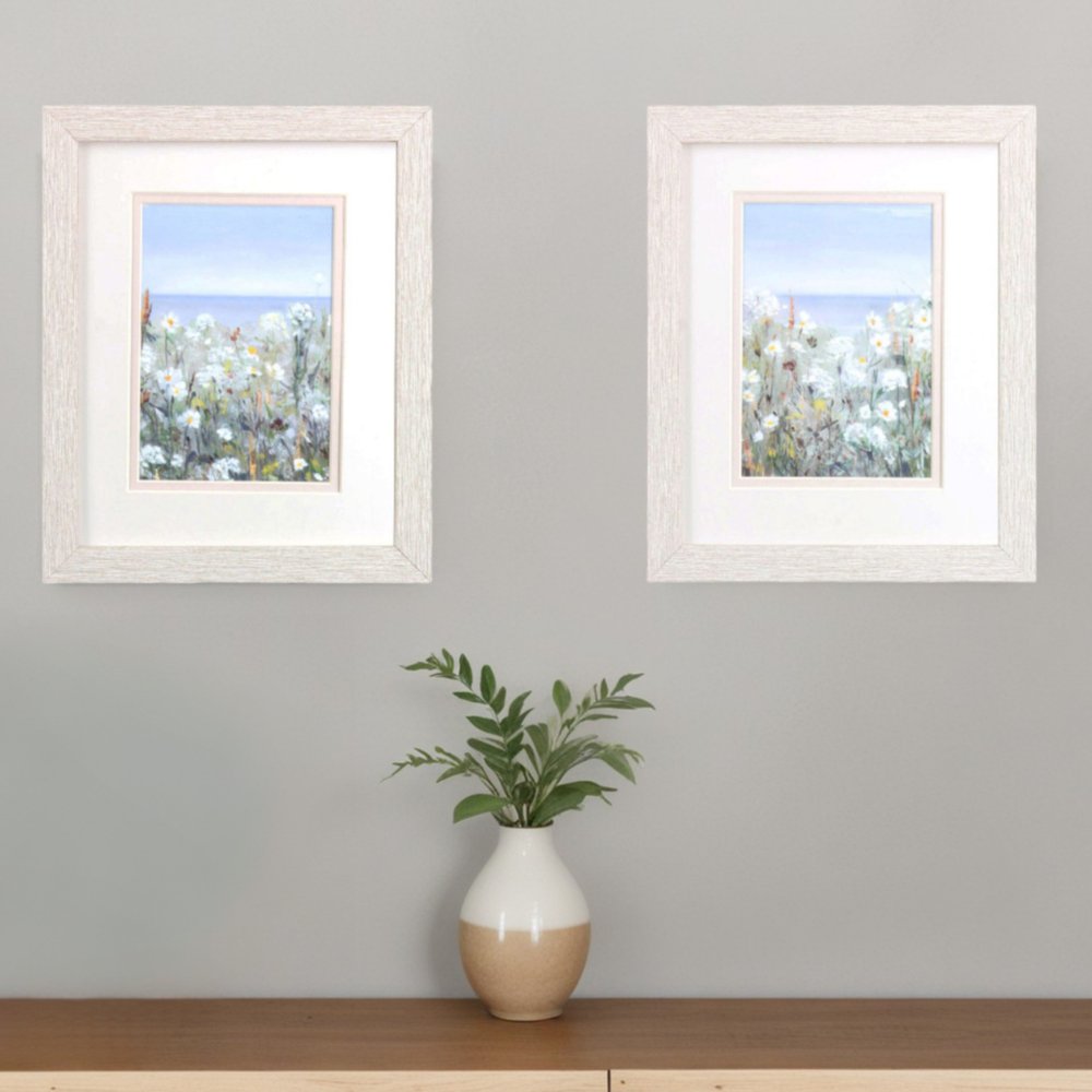 Set Of Two Wild Sea Breeze White Framed Print Wall Art HomeRoots