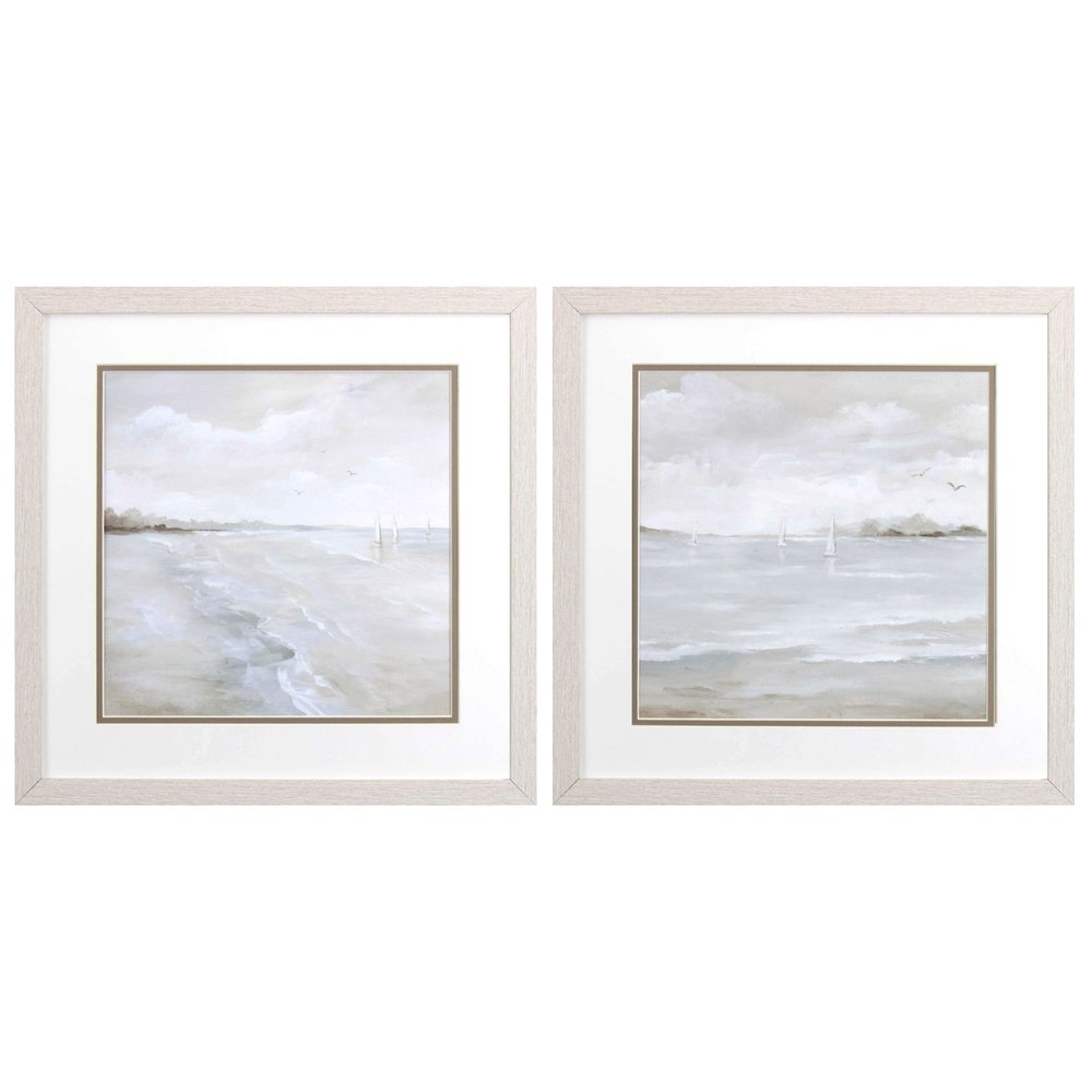 Set Of Two Sail Away White Framed Print Wall Art HomeRoots