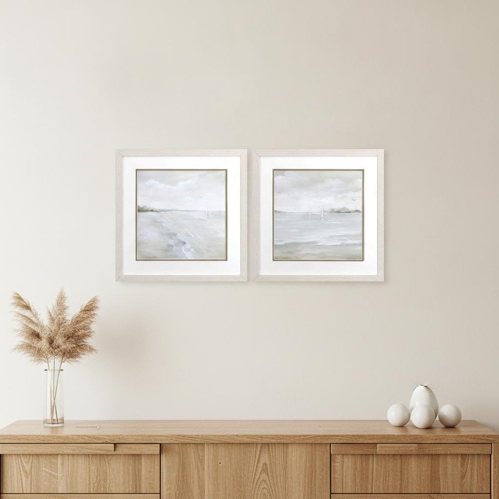 Set Of Two Sail Away White Framed Print Wall Art HomeRoots