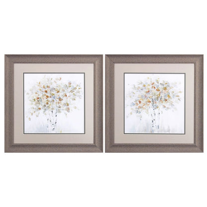 Set Of Two Birch Grove Brown Framed Print Wall Art HomeRoots
