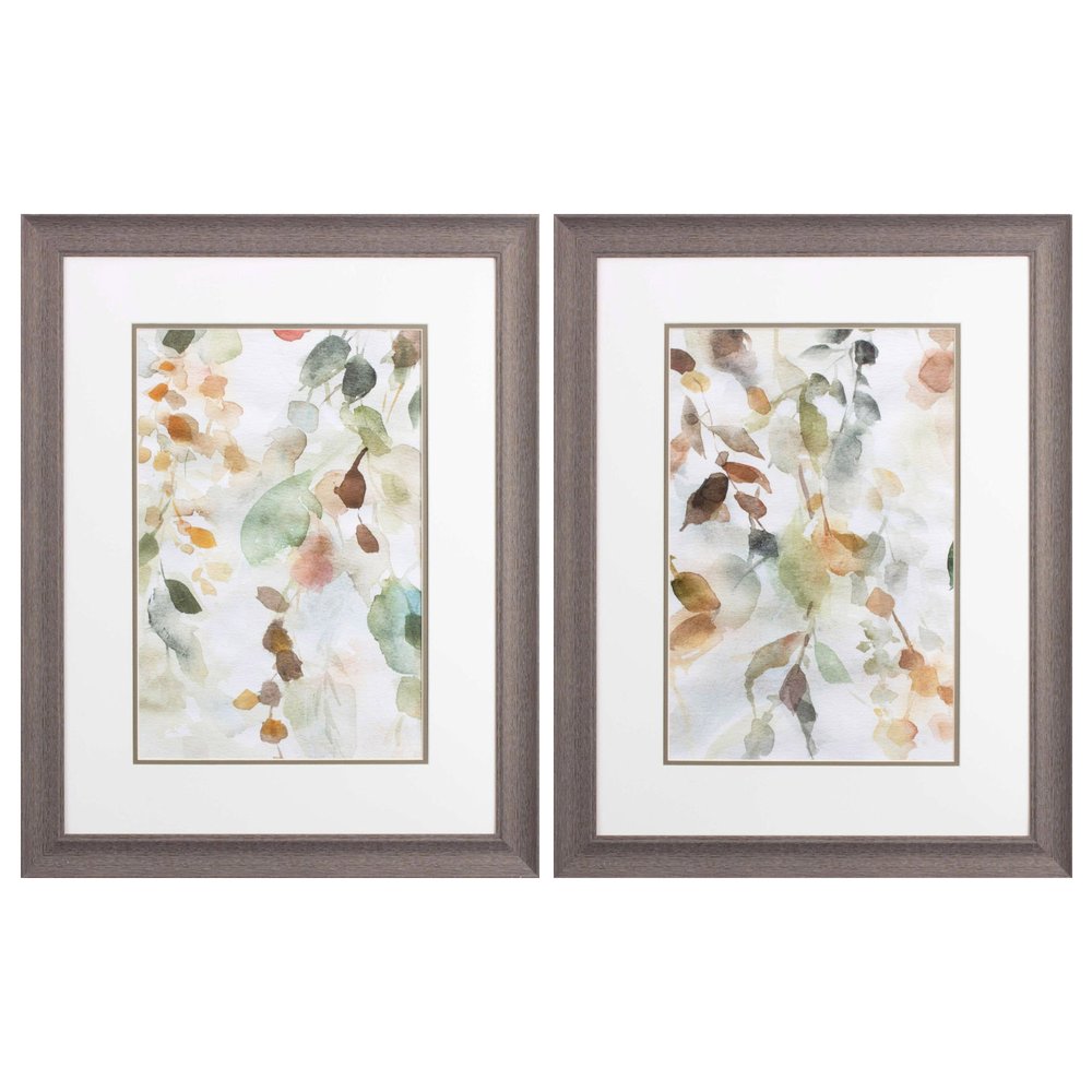 Set Of Two Cascading Nature Brown Framed Print Wall Art HomeRoots
