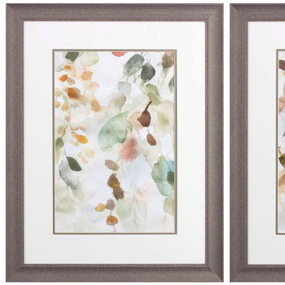 Set Of Two Cascading Nature Brown Framed Print Wall Art HomeRoots