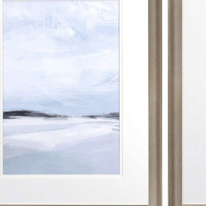 Set Of Two Cirrus Cloud Beach Silver Framed Print Wall Art HomeRoots