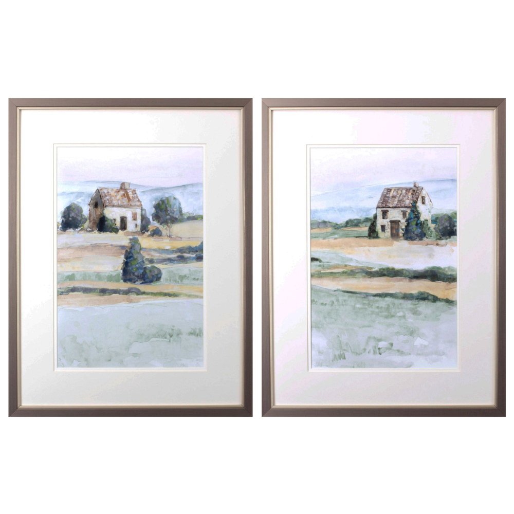 Set Of Two On the Countryside Brown Framed Print Wall Art HomeRoots