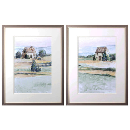 Set Of Two On the Countryside Brown Framed Print Wall Art HomeRoots