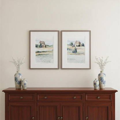 Set Of Two On the Countryside Brown Framed Print Wall Art HomeRoots