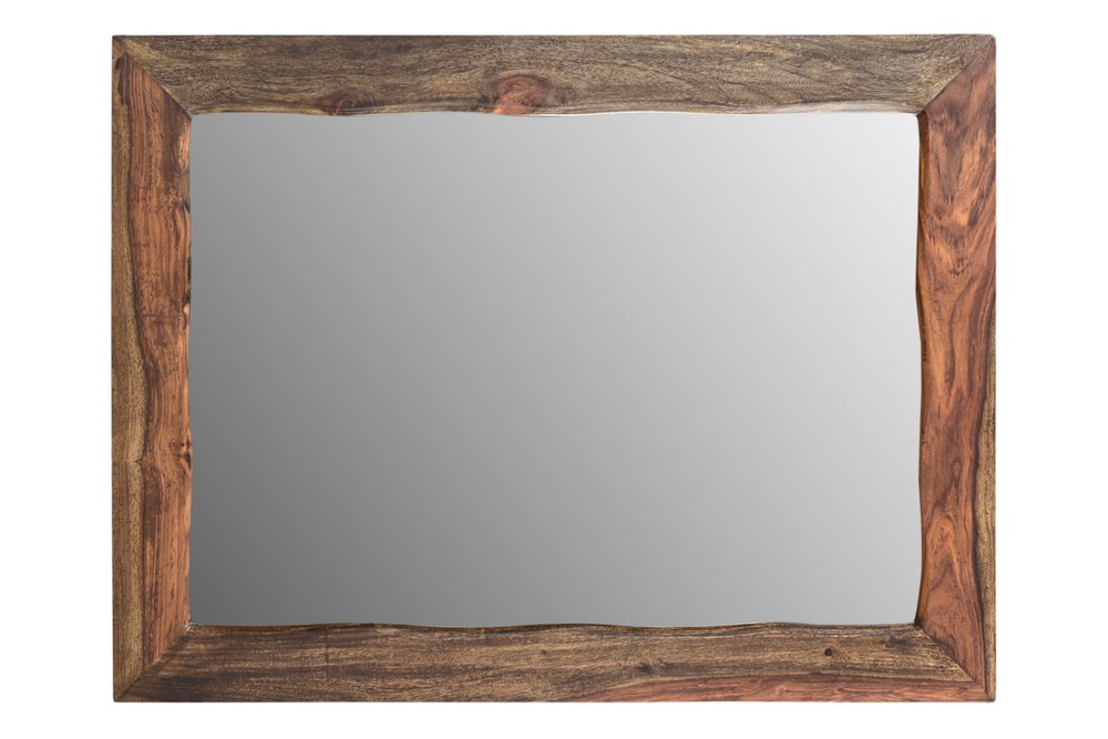 44" Dark Brown Solid Wood Framed Accent Mirror HomeRoots