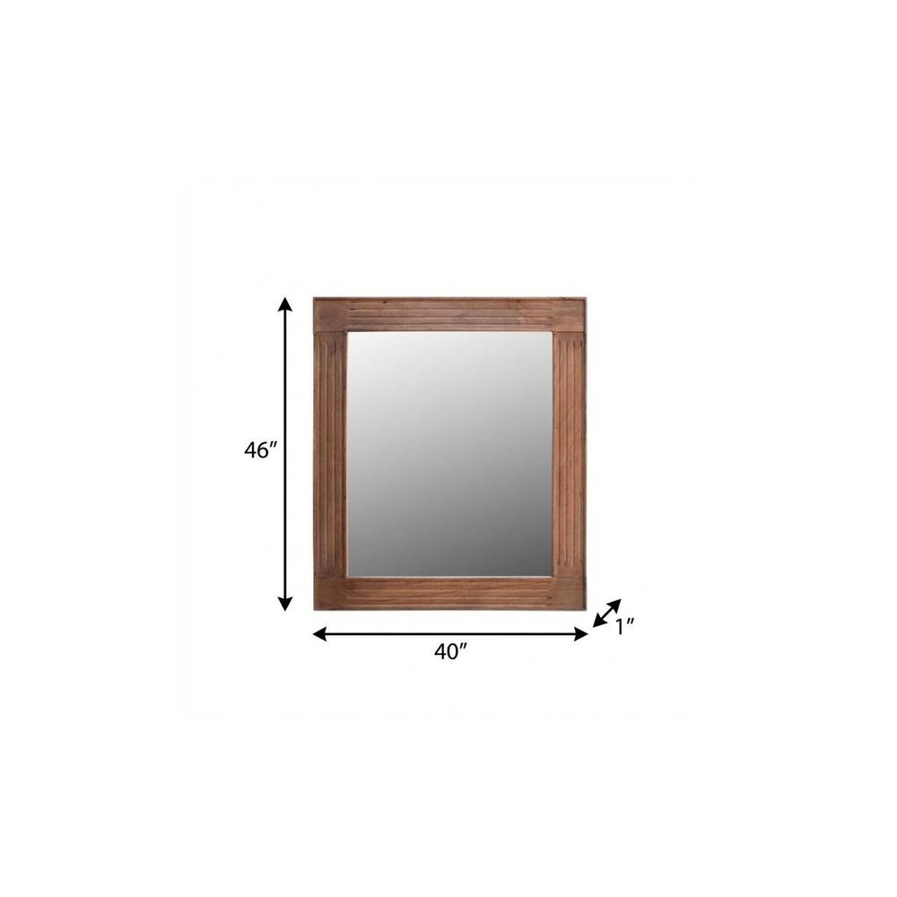 46" Brown Dresser Solid Wood Mirror HomeRoots
