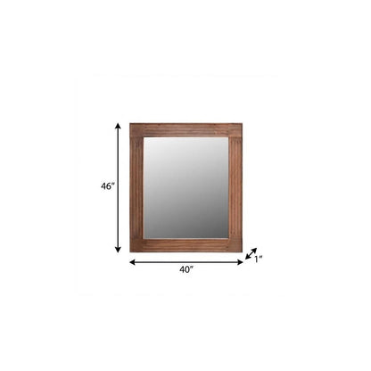 46" Brown Dresser Solid Wood Mirror HomeRoots