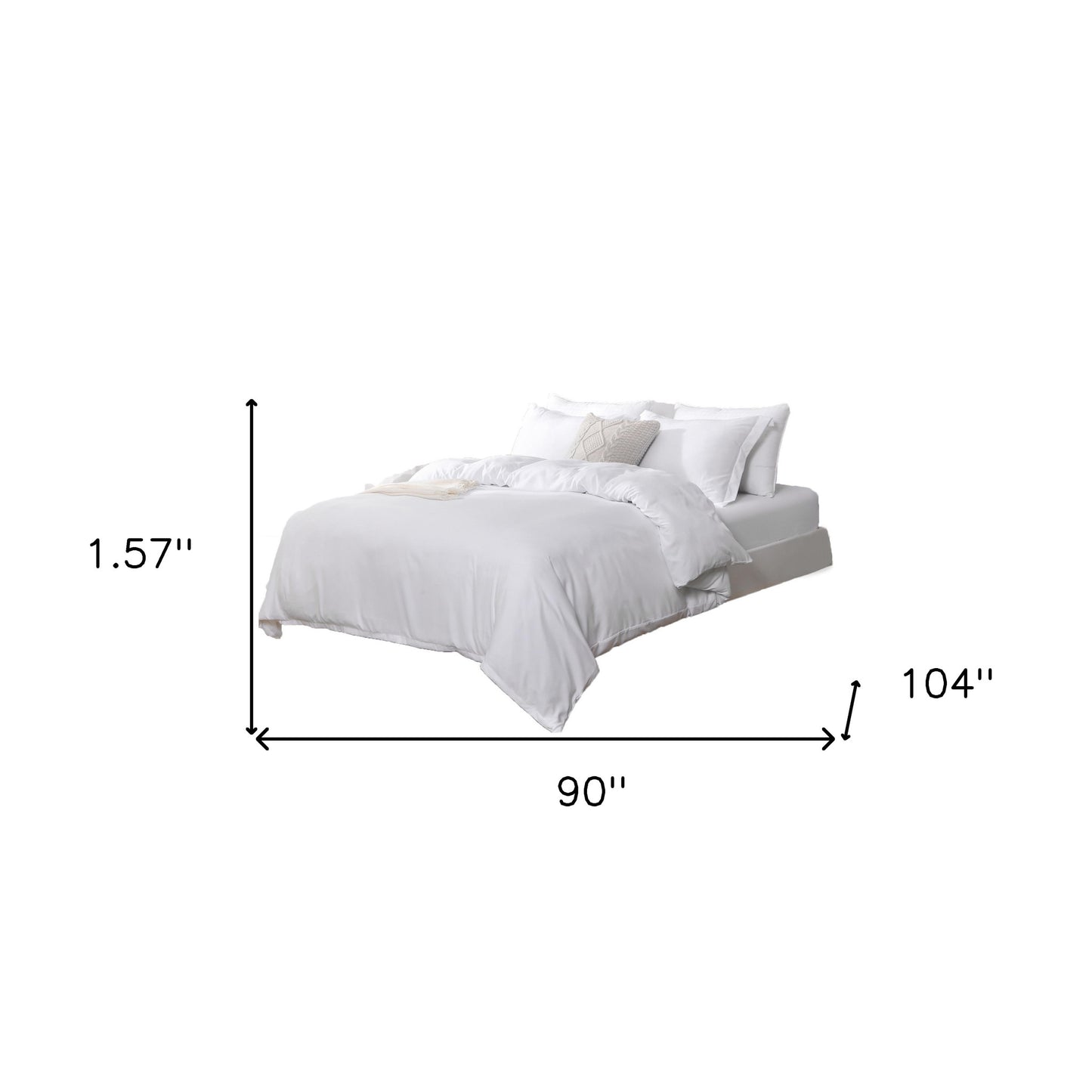 White King Microfiber 1400 Thread Count Washable Duvet Cover Set