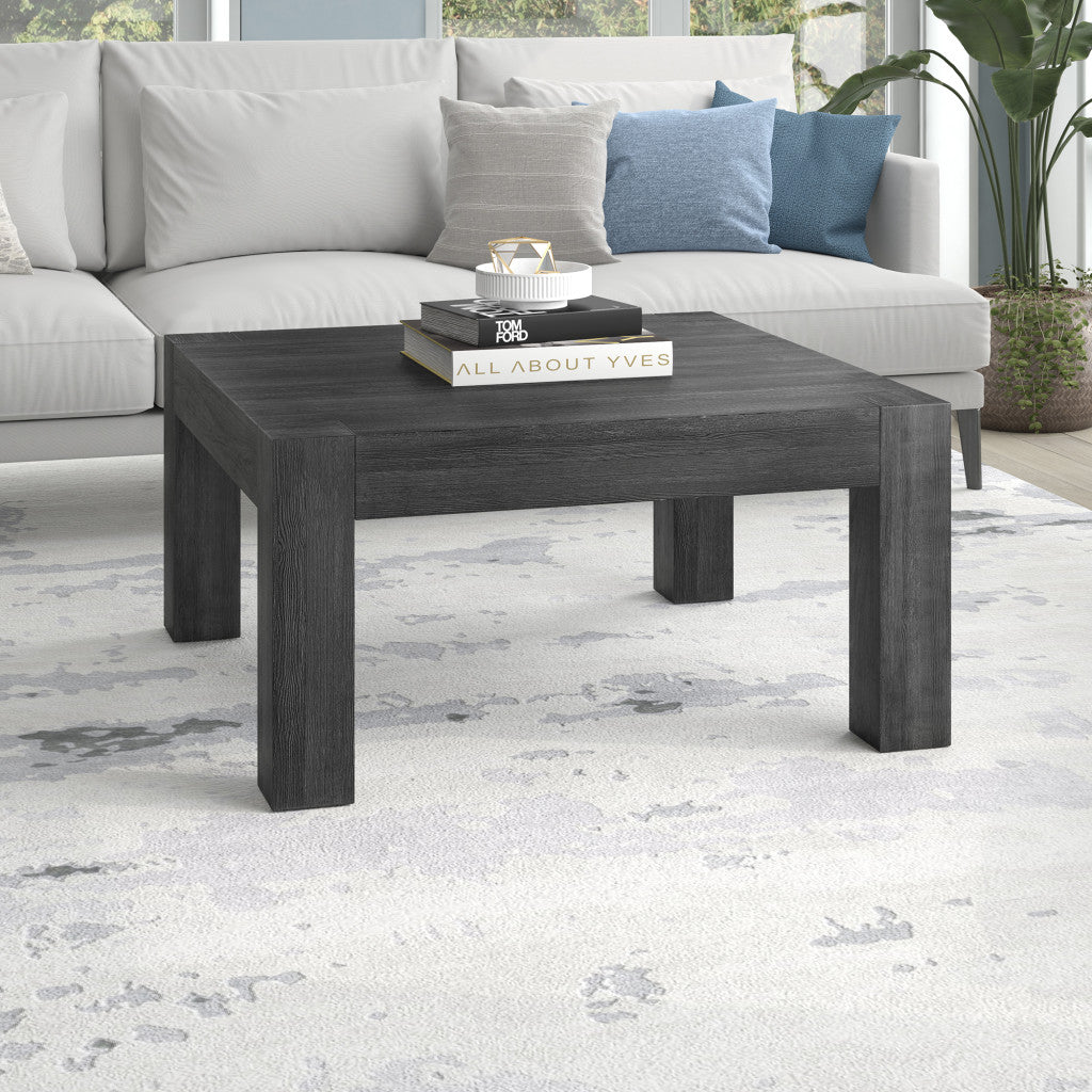 34" Gray Square Coffee Table