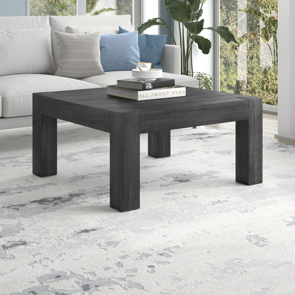 34" Gray Square Coffee Table