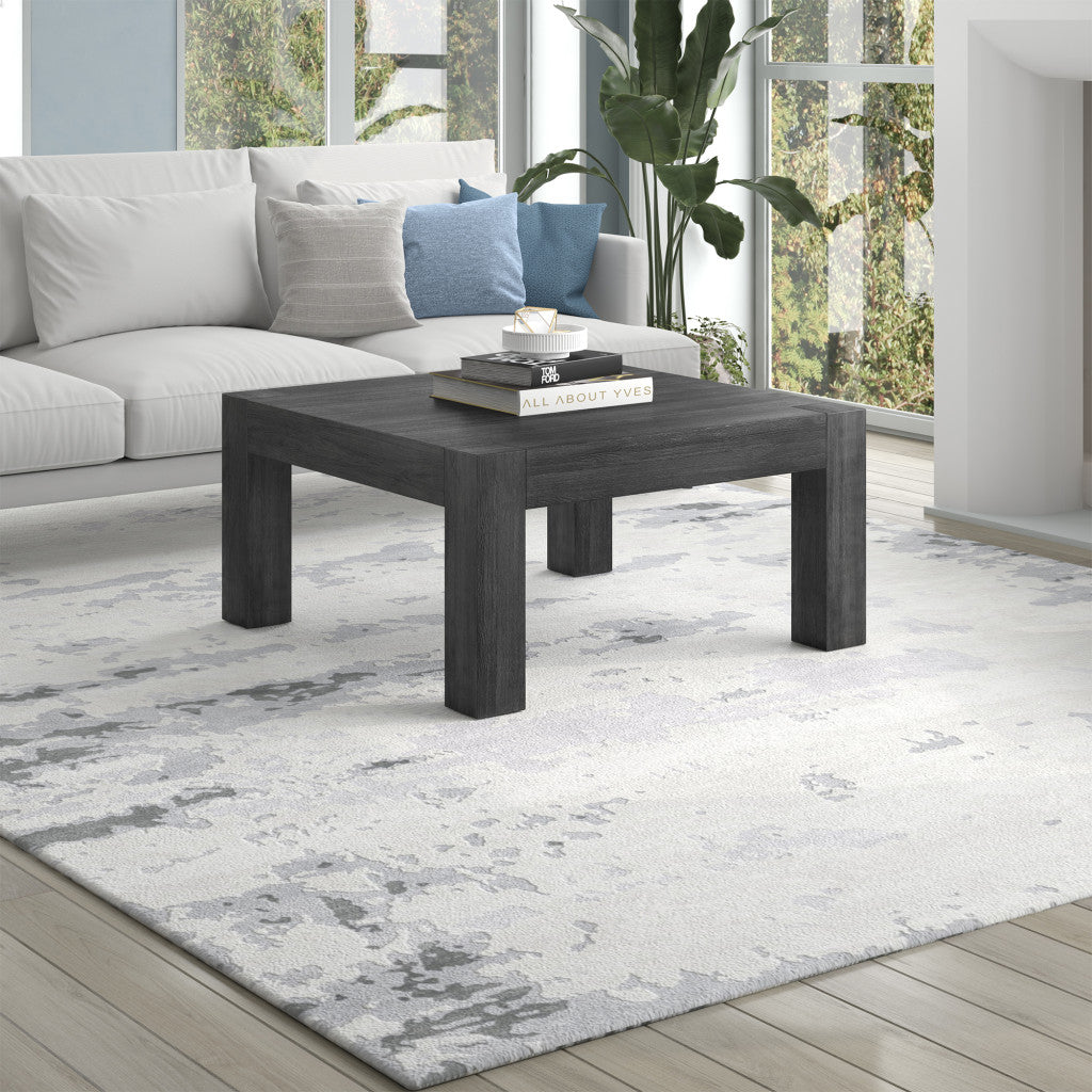 34" Gray Square Coffee Table