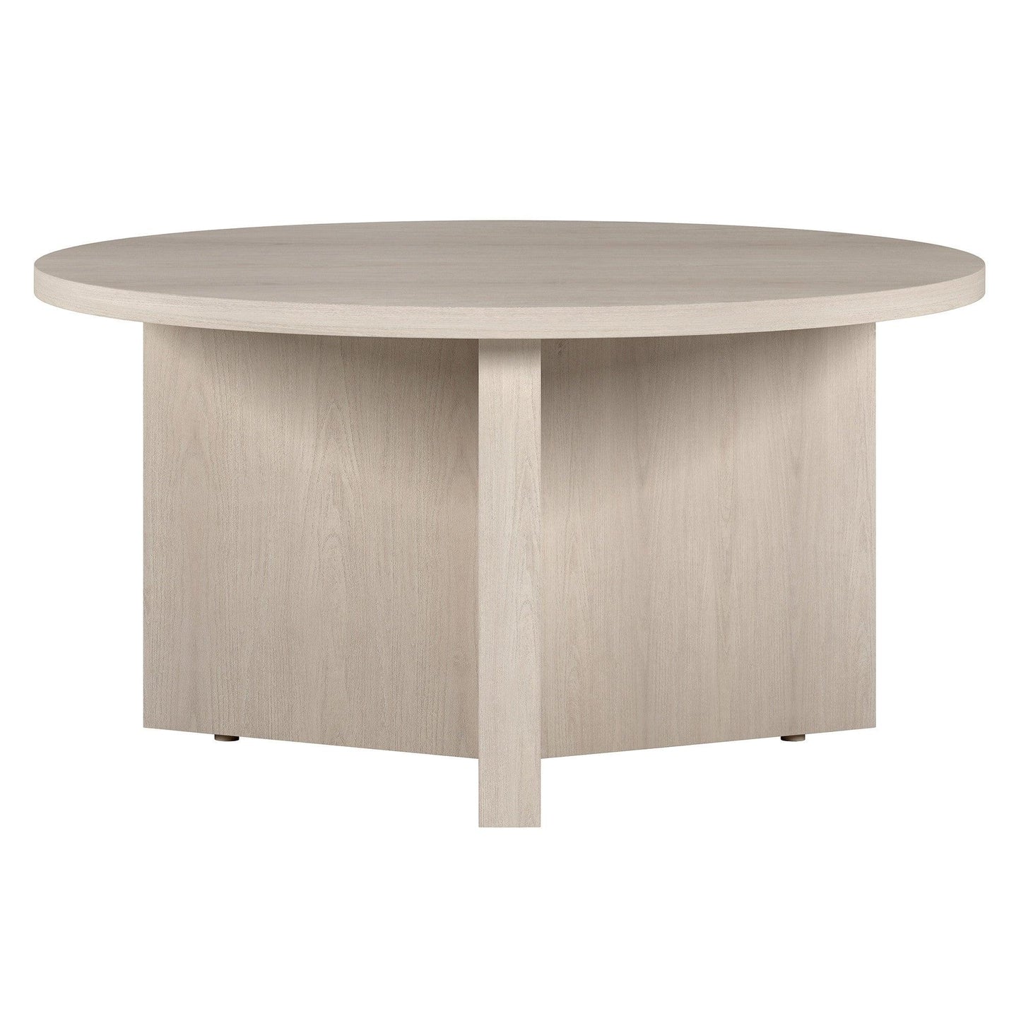 32" White Round Coffee Table - FurniFindUSA