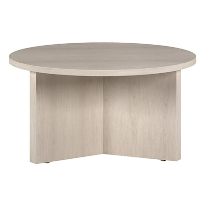 32" White Round Coffee Table - FurniFindUSA