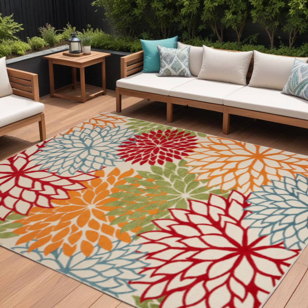 12' X 15' Green Indoor Outdoor Area Rug