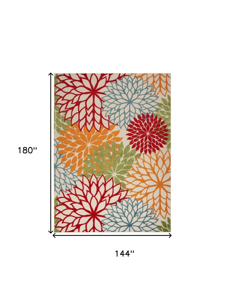 12' X 15' Green Indoor Outdoor Area Rug — view 1
