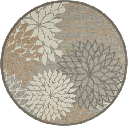 10' Gray and Ivory Indoor Outdoor Area Rug HomeRoots