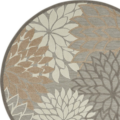 10' Gray and Ivory Indoor Outdoor Area Rug HomeRoots