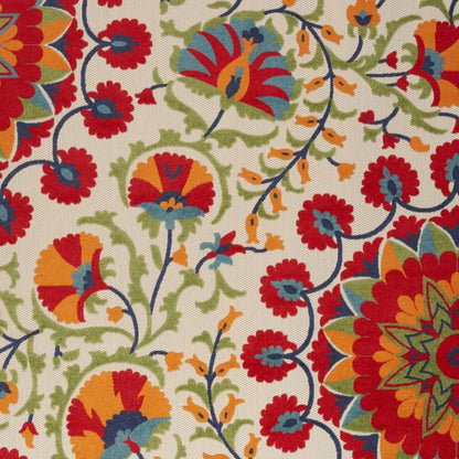 10' X 14' Red And Ivory Indoor Outdoor Area Rug HomeRoots