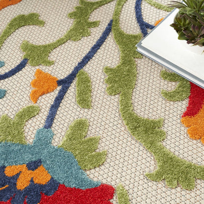 10' X 14' Red And Ivory Indoor Outdoor Area Rug HomeRoots