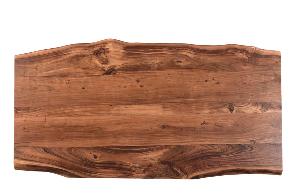 78" Brown And Black Solid Wood And Metal Dining Table HomeRoots