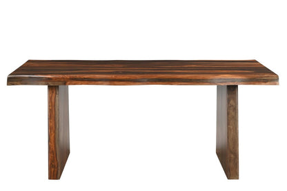 74" Dark Brown Solid Wood Dining Table HomeRoots