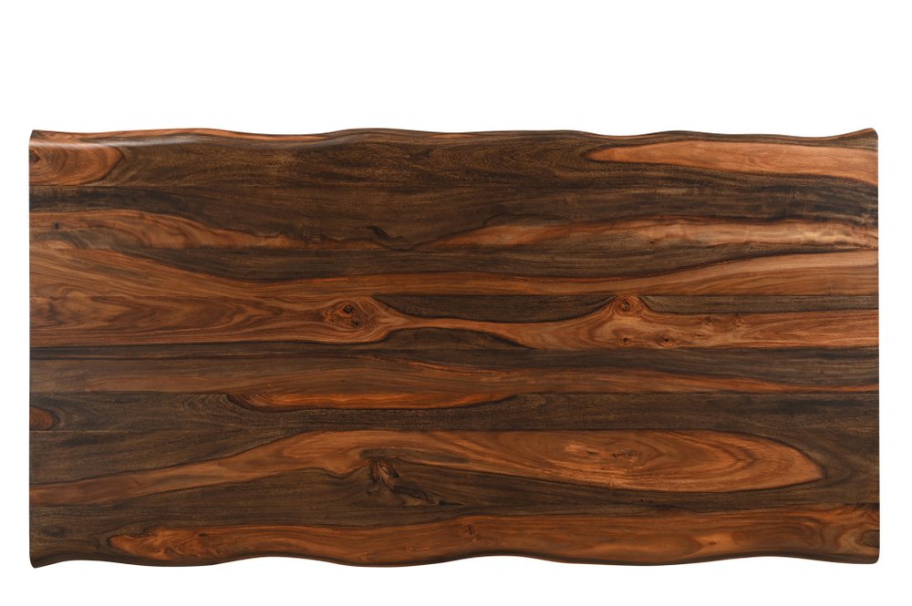 74" Dark Brown Solid Wood Dining Table — view 4