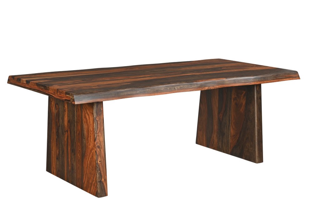 86" Dark Brown Solid Wood Dining Table HomeRoots