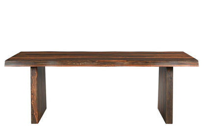86" Dark Brown Solid Wood Dining Table HomeRoots