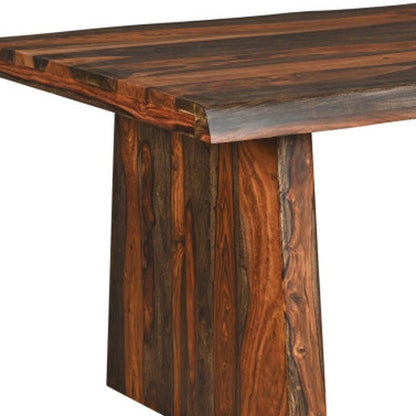 86" Dark Brown Solid Wood Dining Table HomeRoots
