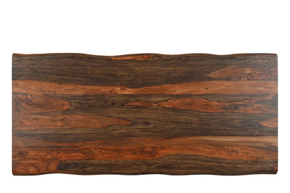 86" Dark Brown Solid Wood Dining Table HomeRoots