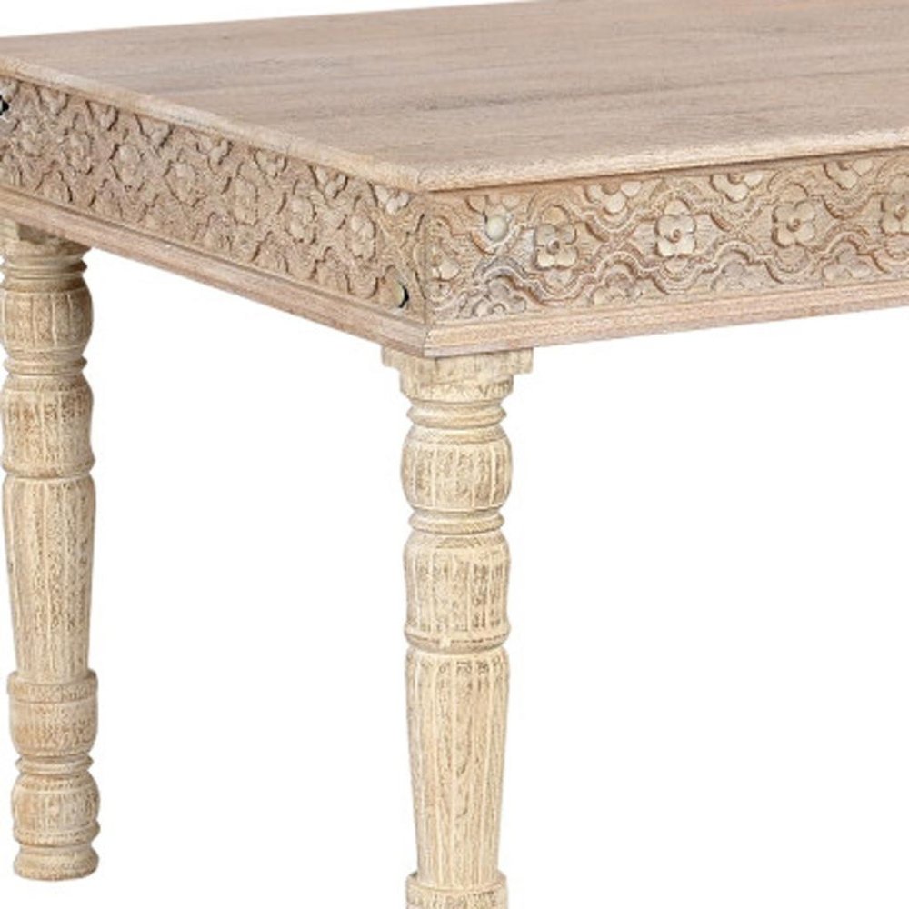60" White Solid Wood Dining Table — view 7