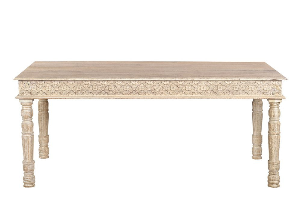 60" White Solid Wood Dining Table HomeRoots
