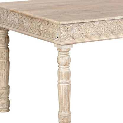 60" White Solid Wood Dining Table HomeRoots