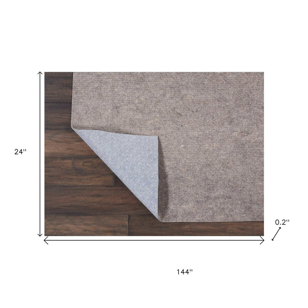 2' X 12' Gray Non Slip Rug Pad HomeRoots