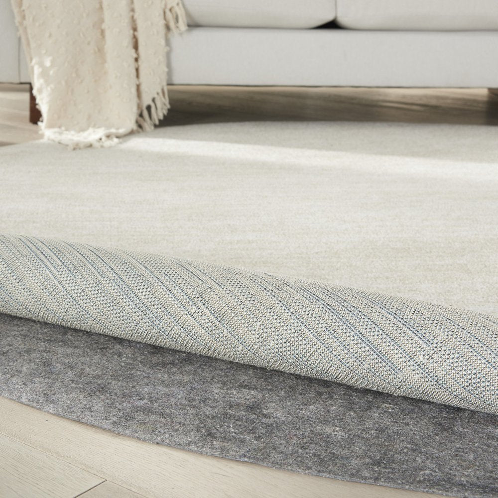 8' Round Gray Non Slip Rug Pad HomeRoots