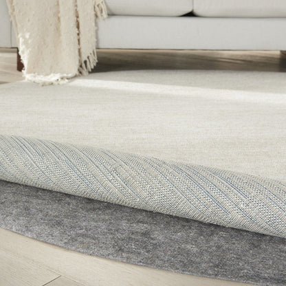 8' Round Gray Non Slip Rug Pad HomeRoots