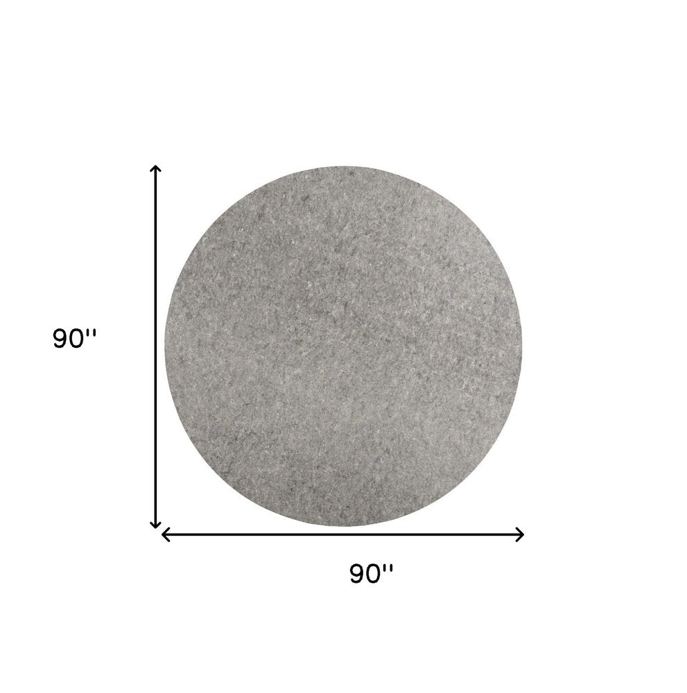 8' Round Gray Non Slip Rug Pad HomeRoots