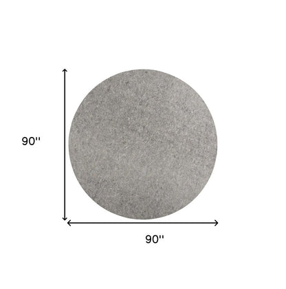 8' Round Gray Non Slip Rug Pad HomeRoots