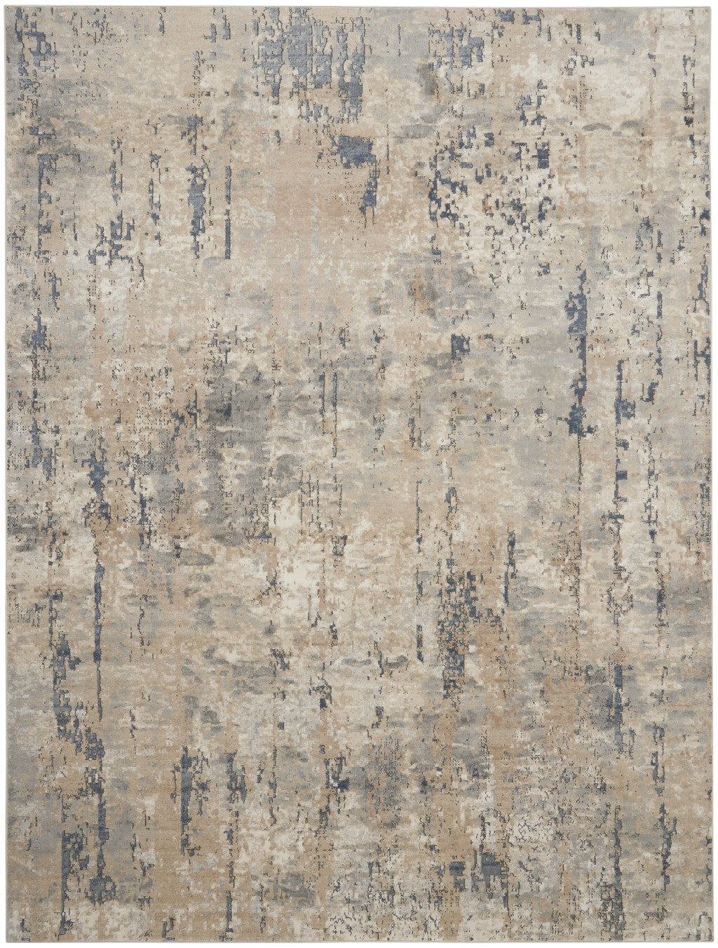 10' X 14' Beige Abstract Power Loom Area Rug - 20.0" (L) x 34.0" (W) x 0.39" (H)