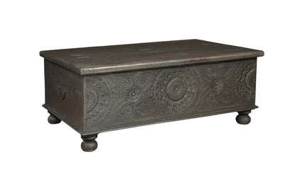 49" Black Solid Wood Distressed Lift Top Coffee Table HomeRoots