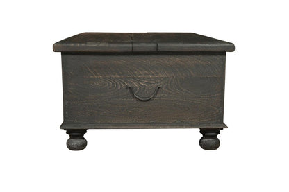 49" Black Solid Wood Distressed Lift Top Coffee Table HomeRoots