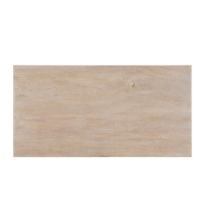 51" White Solid Wood Distressed Coffee Table HomeRoots