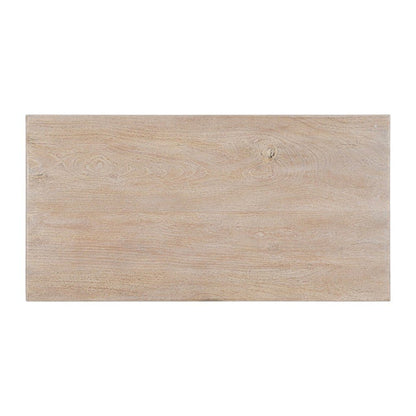 51" White Solid Wood Distressed Coffee Table HomeRoots