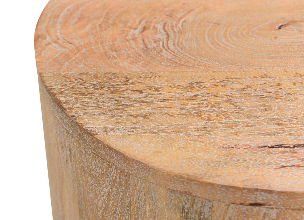 18" Natural Solid Wood Round End Table HomeRoots