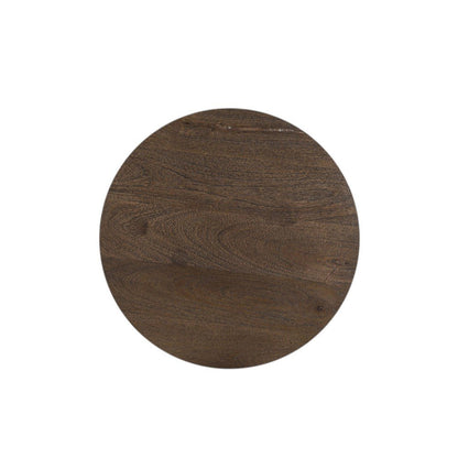 18" Dark Brown Solid Wood Round End Table HomeRoots