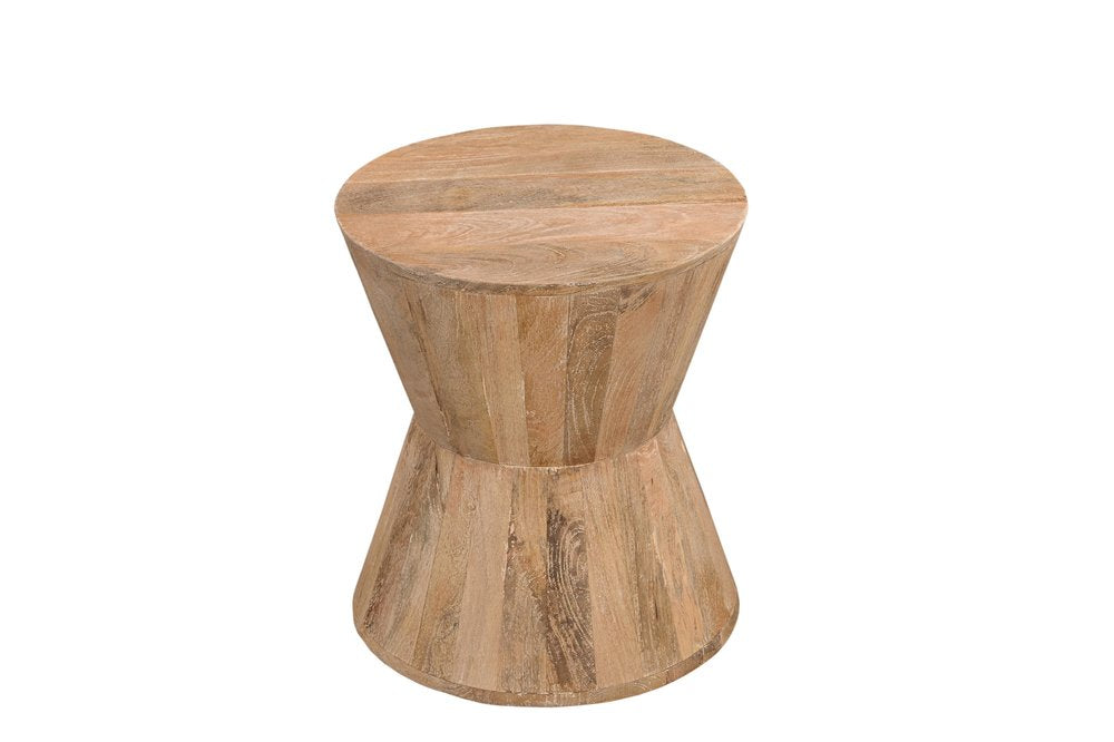 18" Wood Brown And Brown Wood Solid Wood Round End Table HomeRoots